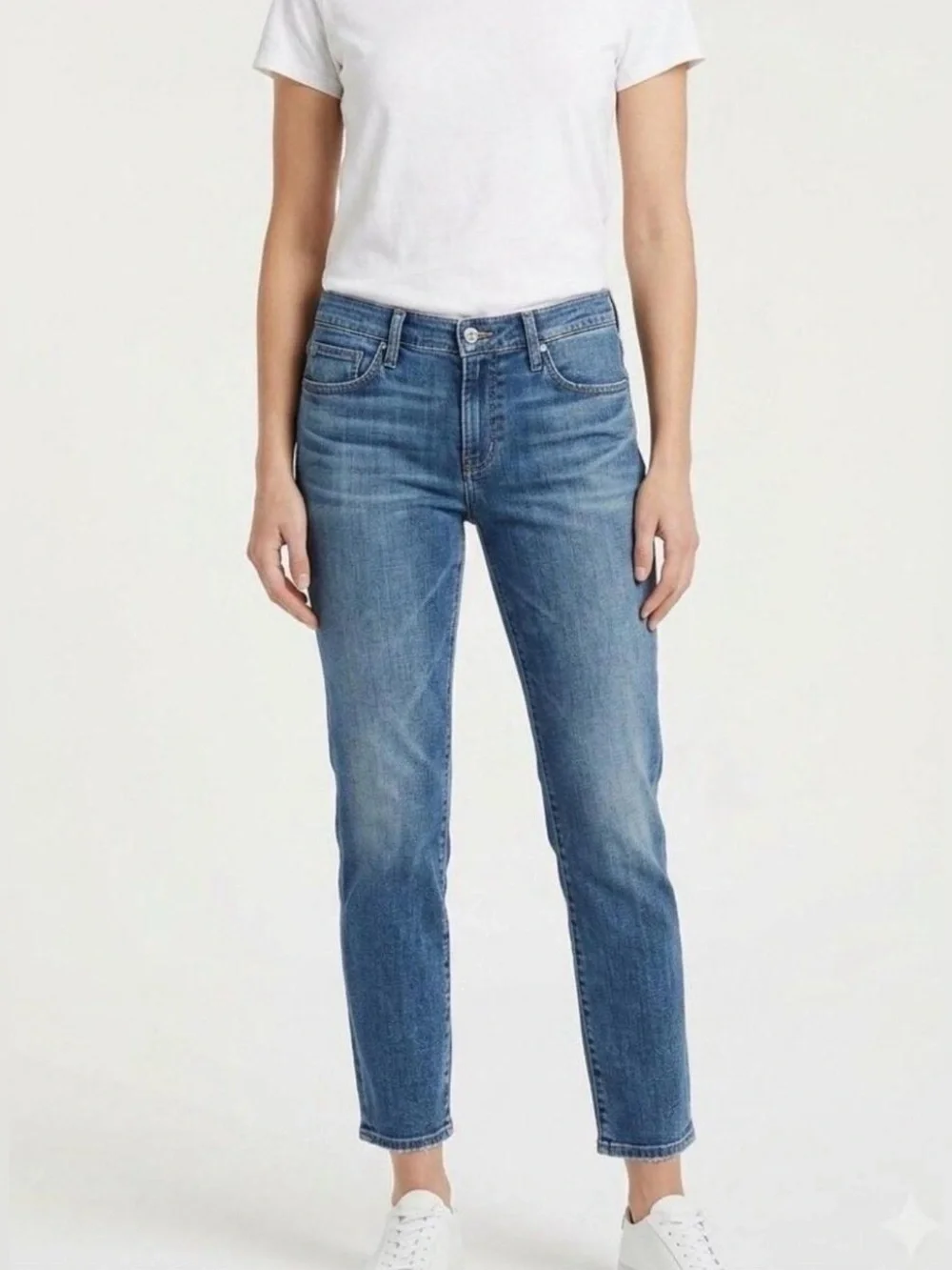 AG Adriano Goldschmied The Stevie Ankle Slim Straight Mid Rise Denim Jeans 29R